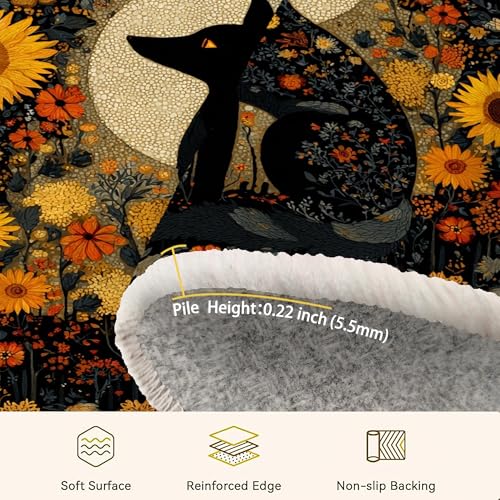 Tapis renard noir pour décoration d'appartement cocooning - 8