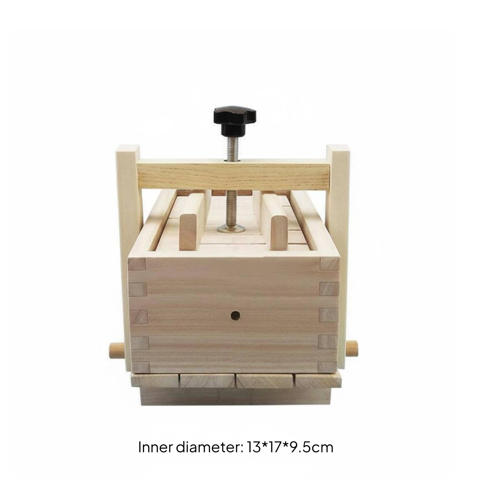 Yajuyi Tofu Pressa Stampo Tofu Cassetta Tofu in Legno di Sicomoro per Autoprodurre Tofu Fresco con Struttura Solida E Pressione Regolabile Adatta a Famiglie, 2 13-17-9cm