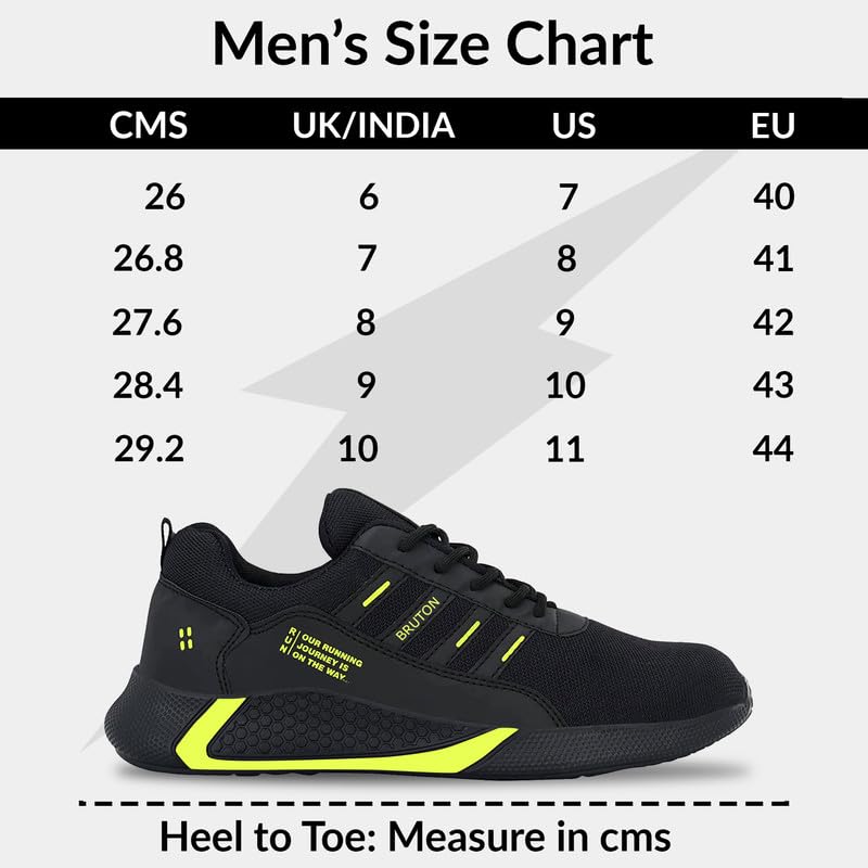 Image of 512 Men's Black /Green Mesh with Sole of PVC Sports Shoe for Running, Gym and Sports Activity