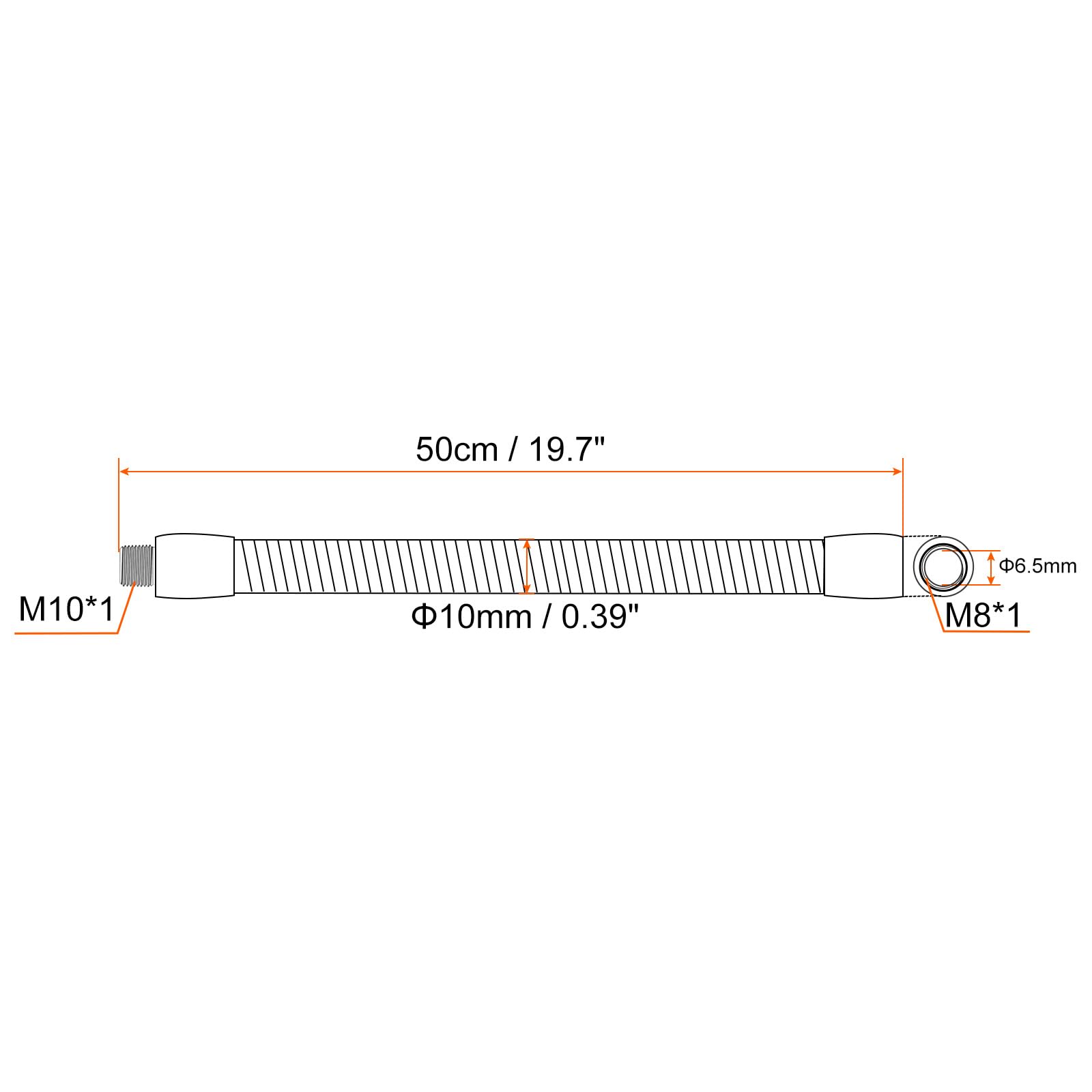 PATIKIL 19.7" Universal Gooseneck Hose - Image 2