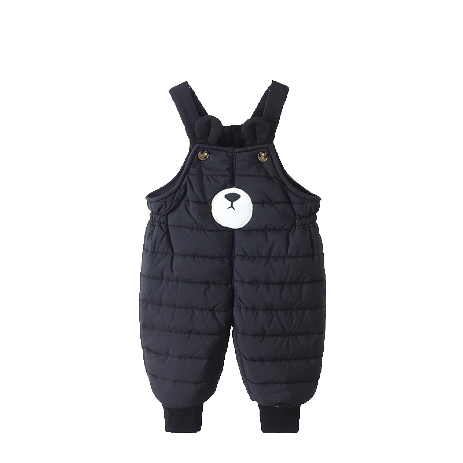 Generisch Salopette de ski et de neige pour enfant - Sans manches - Fermeture éclair - Combinaison d'hiver chaude en duvet - Pantalon pour enfant garçon