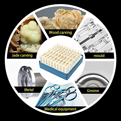 100Pcs Felt Polishing Wheels Wool Polishing Buffing Pads, Mandrel Mounted Grinding Bits，Polishing Grinding Head Wheel Tool Kit For Dremel Rotary Tool - 1/8 Inch Shank #TOP6