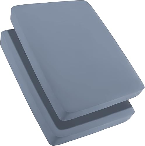 Miniatura 8 de Paquete de 2 sábanas bajeras de tamaño matrimonial súper suaves de 1800 hilos, de microfibra de doble cepillado, sin arrugas, bolsillo profundo de