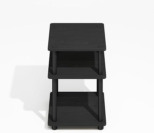 Miniatura 10 de Furinno Turn-N-Tube Mesa auxiliar multiusos de fácil montaje, mesa auxiliar, mesa de sofá, mesita de noche, tubos redondos, color espresso