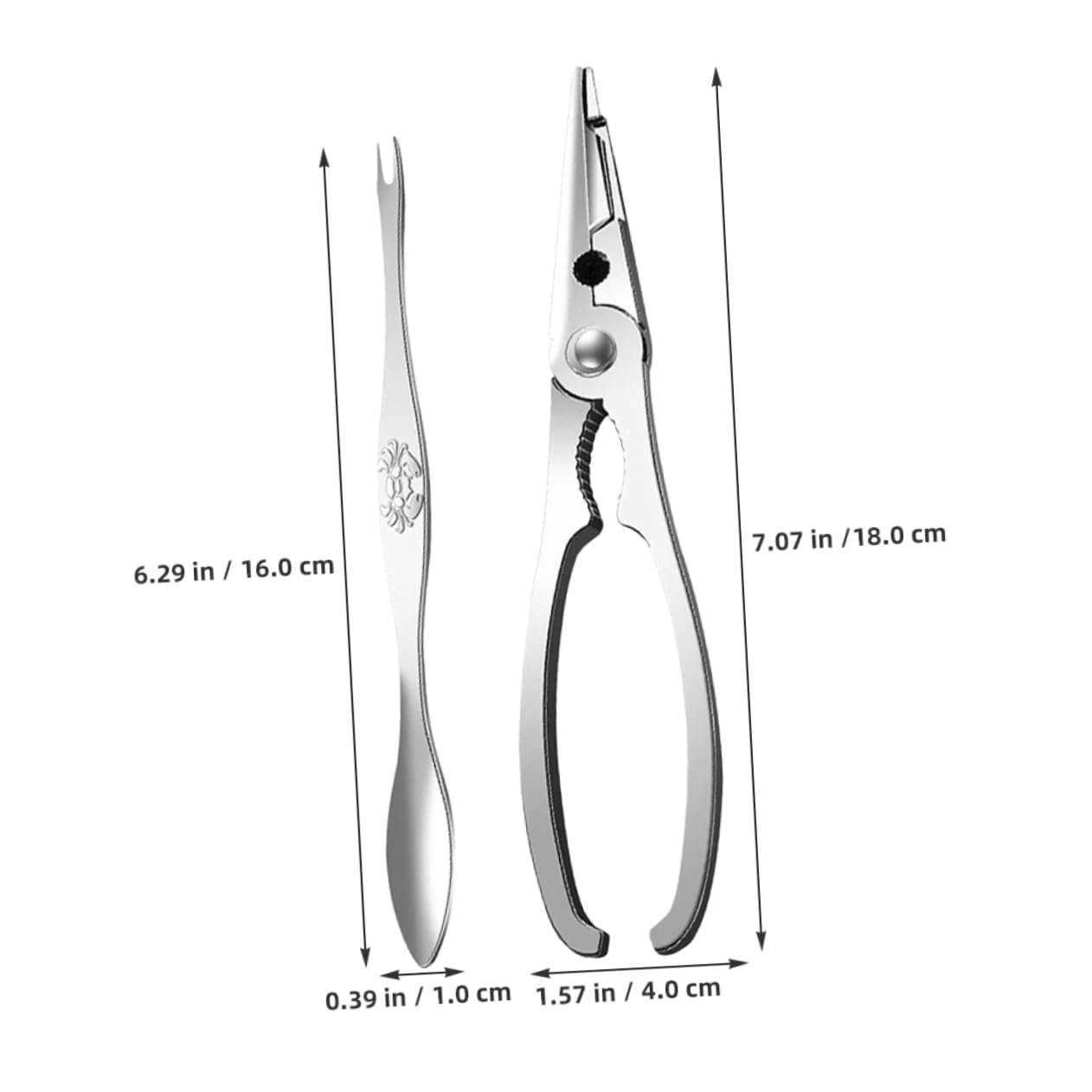 STOBAZA 4pcs Stainless Crab Tools Multifunctional Crab Leg Crackers Forks for Effortless Seafood Dining for Family Gatherings Parties Easy to Clean Design