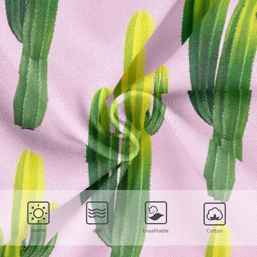 Cotton Toddler Underwear Floral Bright Green Cactus Pastel Pink Panties Little Girl Artistic Briefs Undies Kids 2t3