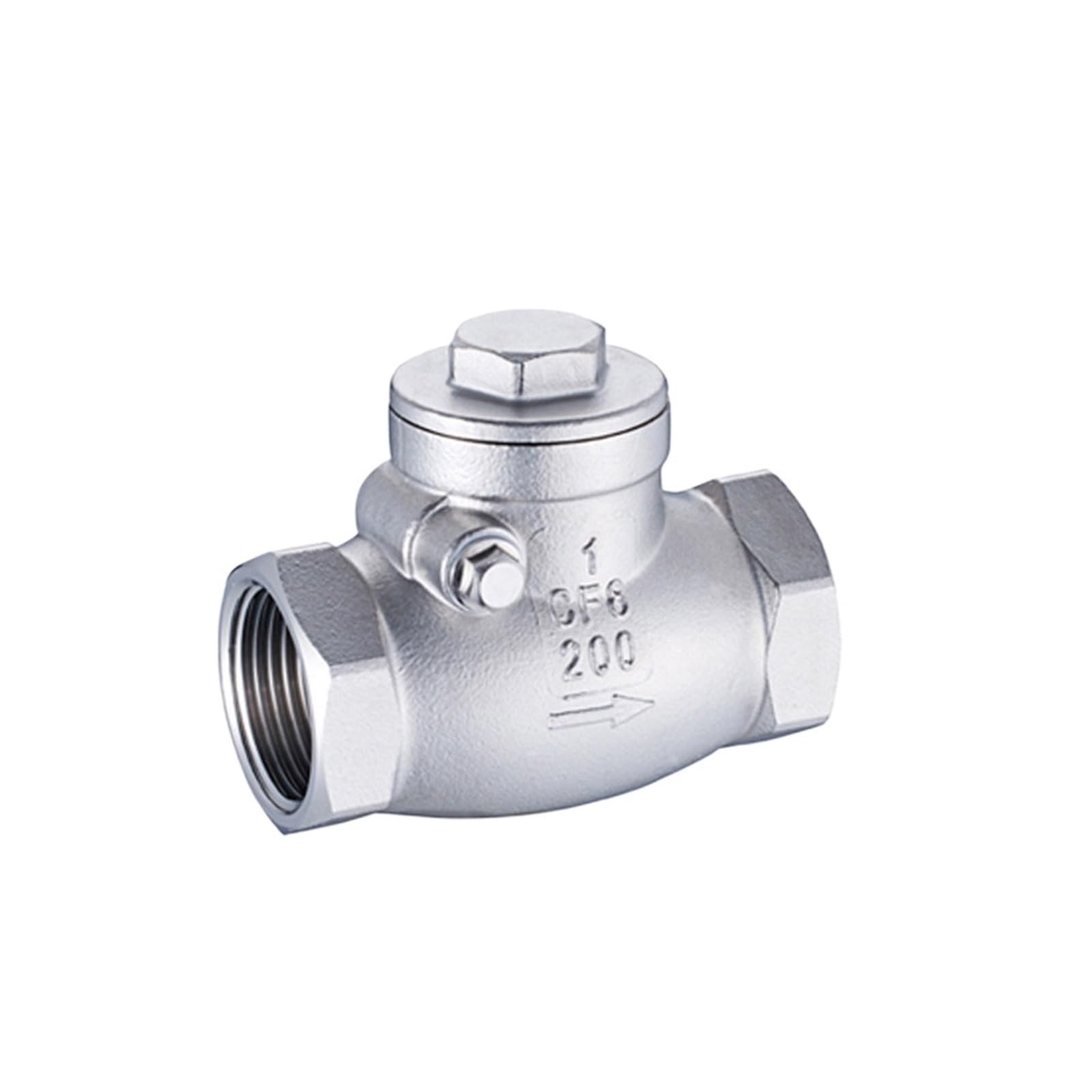 Clapet anti-retour inox 304 horizontal filetage femelle DN32