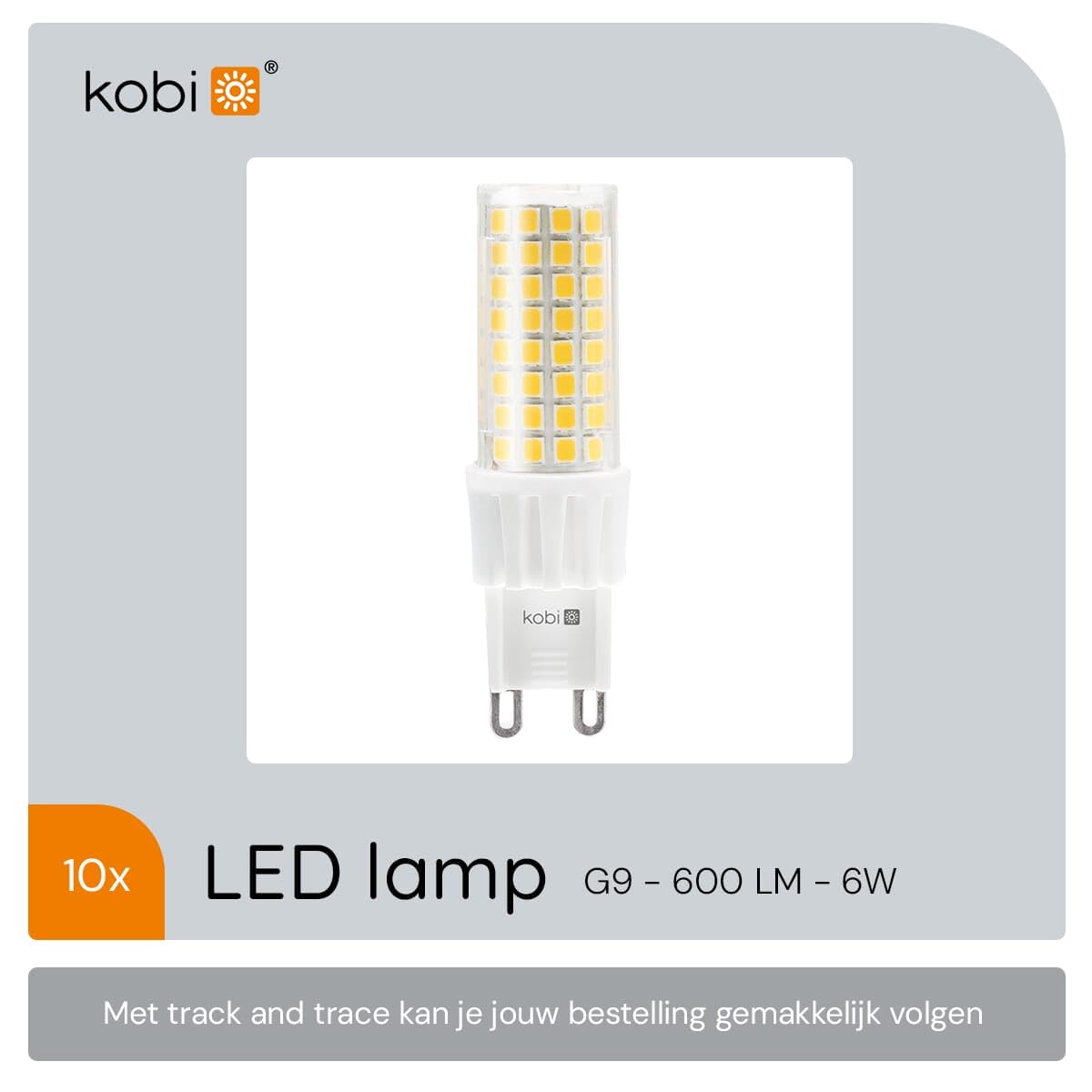 KOBI LED-Lampe G9 6W - 600lm - 3000K - 230V - Für helles Umgebungslicht oder als Halogenersatz - G9-Sockellampe - 10 Stück