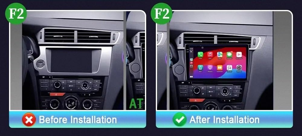 Ekran Car Play Dla Apple Carplay I Android Auto dla Citroen DS4 DS5 DS6 DS 5LS 2014-2017 Przenośny Ekran Dotykowy Carplay Z Siri, Bluetooth, Nadajnikiem, Sterowaniem, 4 Rdzeń 2G+32G