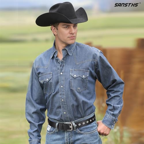 SANSTHS Rivet Belts for Women Men Black Studded Gothic Belt Punk Belt with Metel Buckle for Jeans Hip Hop3