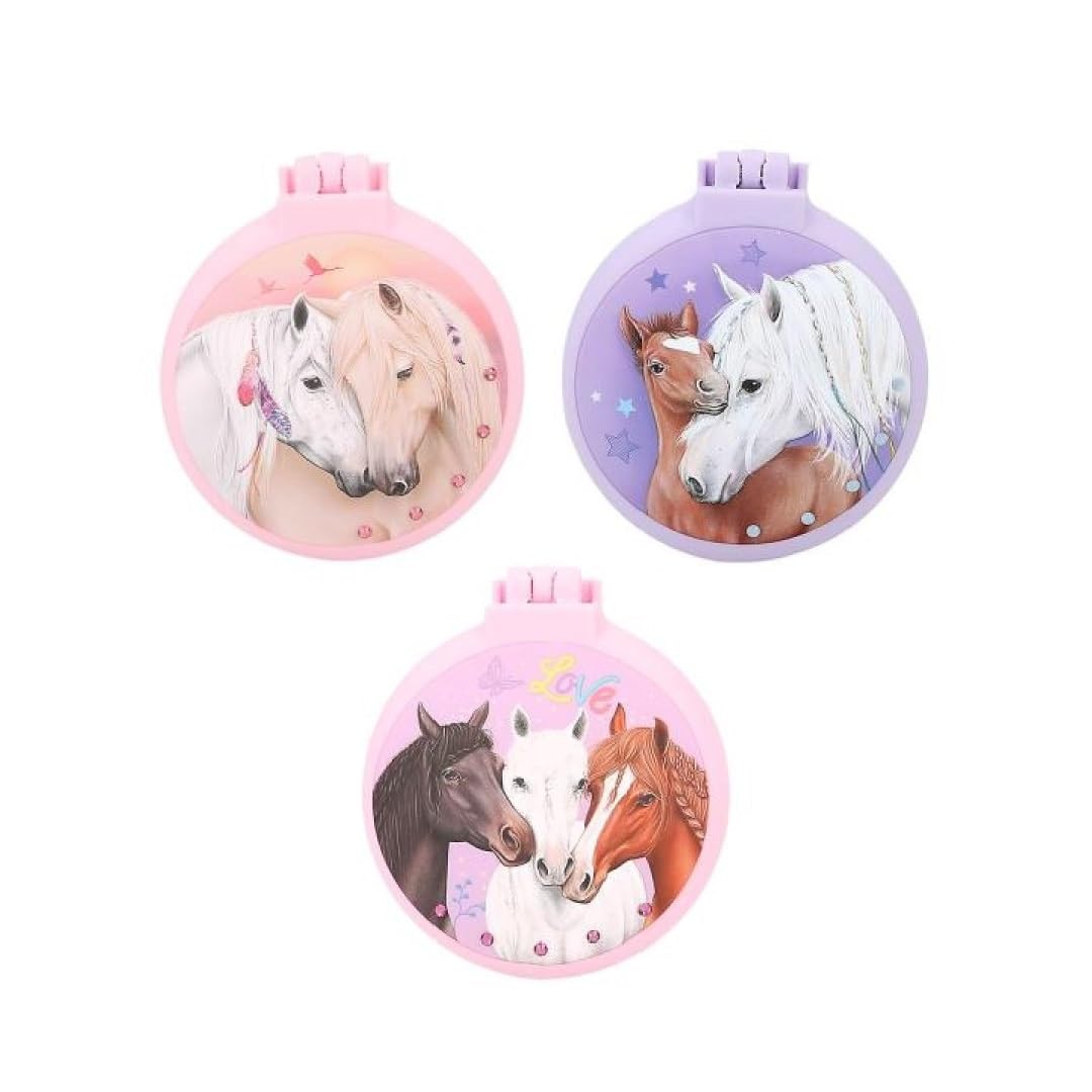 Miss Melody Horse Themed Folding Hairbrush Assorted Colours