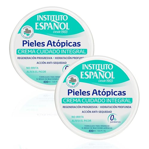 Instituto Español Crema Corporal Hidratante Piel Atópica,Tratamiento Anti Sequedad Irritaciones, Picores, Cuidado De la Piel Atópica, Sensible, Seca, Set 800ml