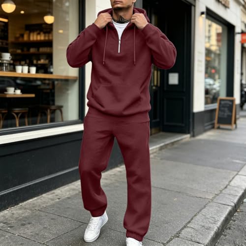 Mens Sweatsuits 2 Piece Outfit Oversized Ligh Weight Running Jogging Sets - image 7