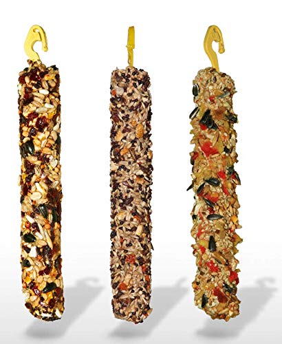 3x Hamster Rabbits Sticks Food CURRANTS and EGGS and BISCUITS Flavor 175g Guinea Pig Rat Degu Mouse Gerbil Rodents Small Animal Pet Vegetable Fruit 3 in 1 Foods Treats Snacks with Hooks