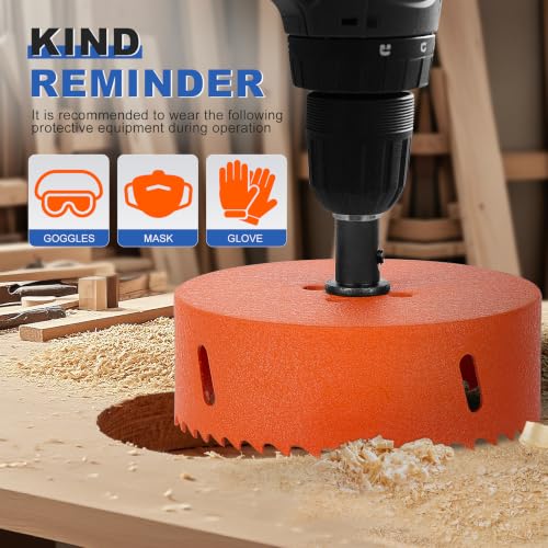 Image of 5 Inch Hole Saw Circle Drill Bit Wood Metal Drywall Plastic Pipe