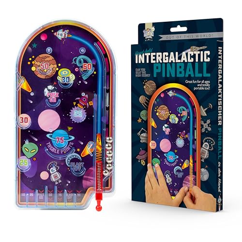 Funtime Gifts Handheld Intergalactic Space Theme Pinball Adults Children Fun Game 3+ Gift,Multicolor,25cm Tall x 13.5cm Wide