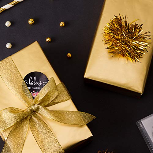 Image of RUSPEPA Gift Wrapping Paper Roll - 81.5 Sq Ft Matte Gold for Wedding,Birthday, Shower, Congrats, and Holiday Gifts-30Inch X 32.8Feet