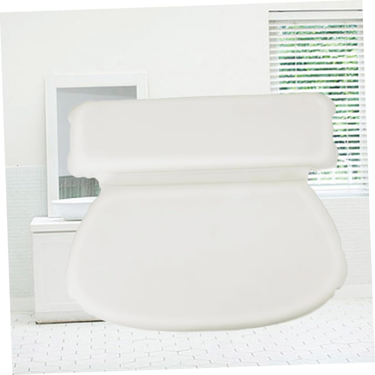 BESTYASH Almohada de Baño Antideslizante con Ventosas Cojín Ergonómico para Cuello y Espalda Premium con Superficie para Bañeras y SPA Casa y Centros de