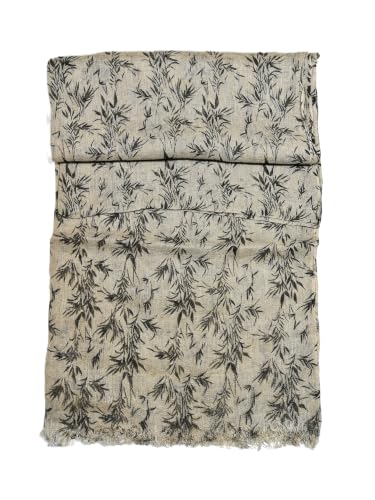 Image of Shanlin Unisex Natural Color 100% Linen Scarves for Men and Women