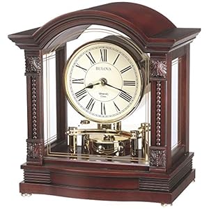 Bulova B1987 Bardwell Clock, Antique Walnut