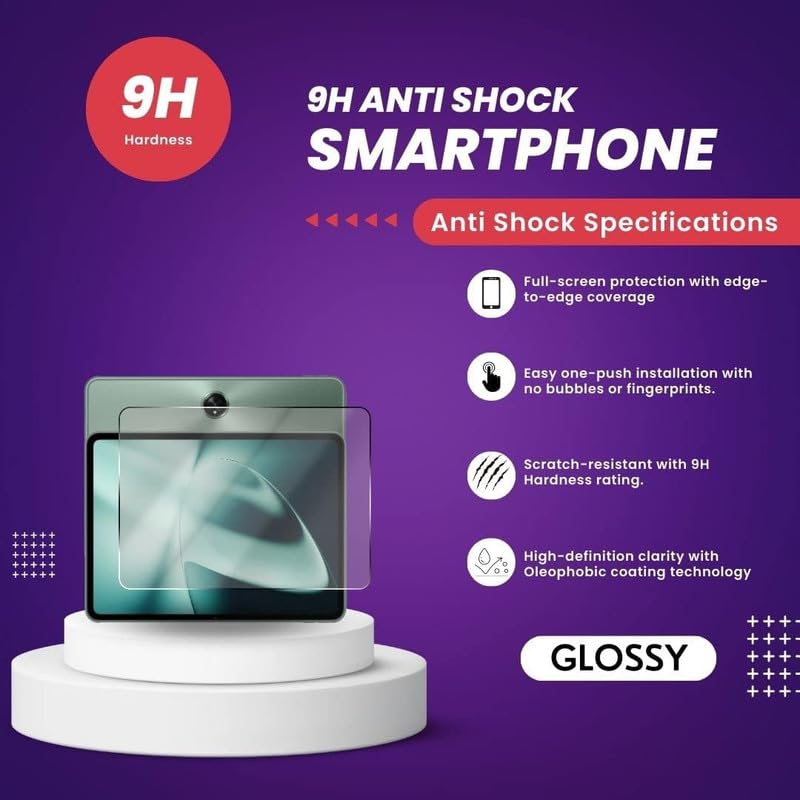 Image of FCS | 1pc. | Glossy Screen Protector For Redmi Pad Pro 5G | Anti Shock Armour Impossible Flexible Screen Guard | 9H Hardness (Glossy)