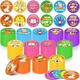 Eersida 240 Pcs Christian Coins Gift Bulk Bible Verse Party Favors Christian Themed Tokens Jesus Bible Verse Coins for Sunday Motivational Quote Token for Church and Vbs Prizes (Novel)