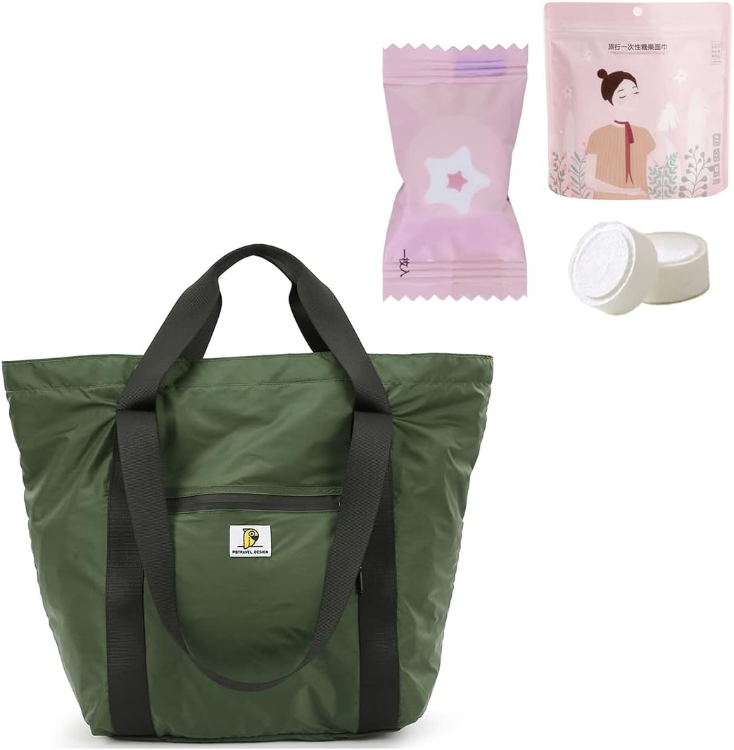 VanFn Disposable Towel and Duffle Bags, Foldable Travel Totes Duffel Bag, Lightweight Gym Bags, Outdoor Weekend Bag, Luggage Duffle Backpack, Sports Shoulder Handbag for Men & Women