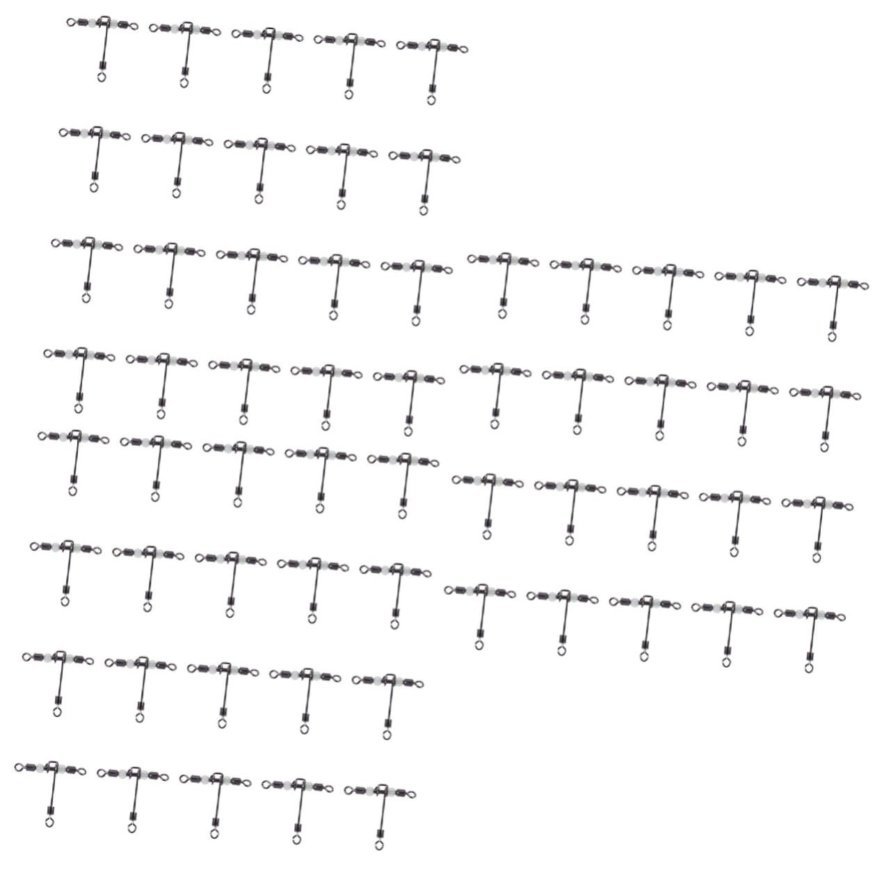 POPETPOP Gabelringverbinder Bisschen Slice Agn Drehgelenke Zum Angeln 3-Fach Schwenkbar Stoßverbinder Hochleistungs-angelwirbel Angeln Rollfass Wirbel Kupfer Silver