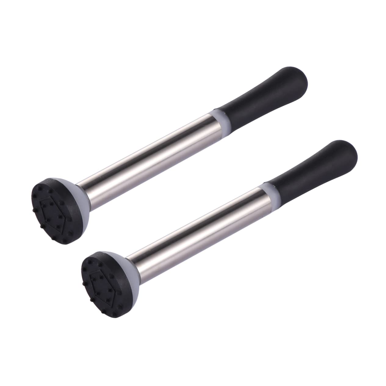 GRIRIW 2pcs Stainless Steel Cocktail Muddler Plastic Head Rustproof Bartending Tool for Drink Making