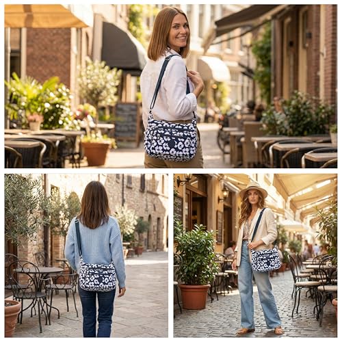 Image of Women's Crossbody Sling Bag | Multi Pocket Water Resistant Handbag for Ladies | Shoulder Purse with Spacious Interior & Adjustable Strap, Perfect for Travel, Shopping | 10 Pocket Organier