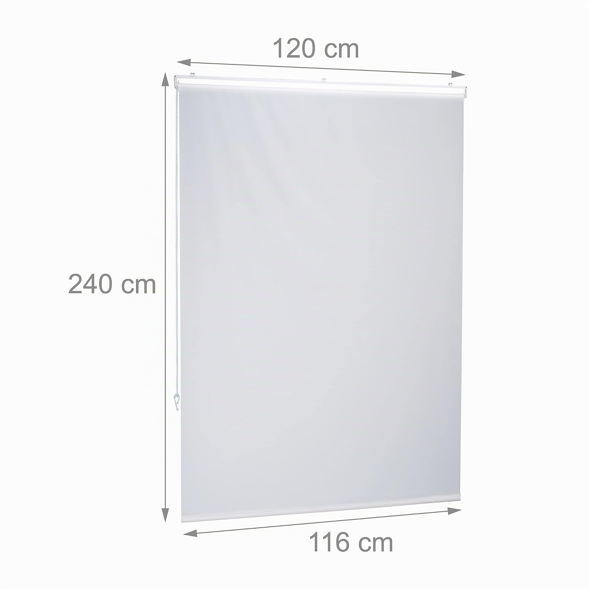 Relaxdays Store de baignoire, 120x240 cm, rideau de douche hydrofuge, plafond & fenêtre, pare-bain, salle de bain, blanc