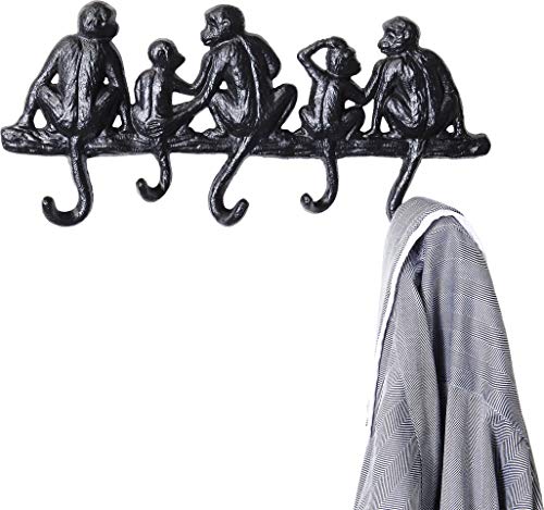 KARE Monkey Family Appendiabiti da Parete Piccolo