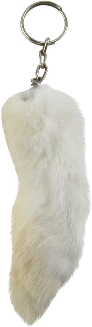 Treasure Gurus Real Rabbit Fur Rabbits Foot Car Keychain