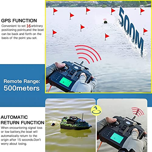 Inteligentna przynęta z pilotem zdalnego sterowania GPS i ekranem LCD, przenośna wykrywacz ryb z częstotliwością sonaru 125 kHz do wykrywania 100 m, idealna dla entuzjastów wędkowania
