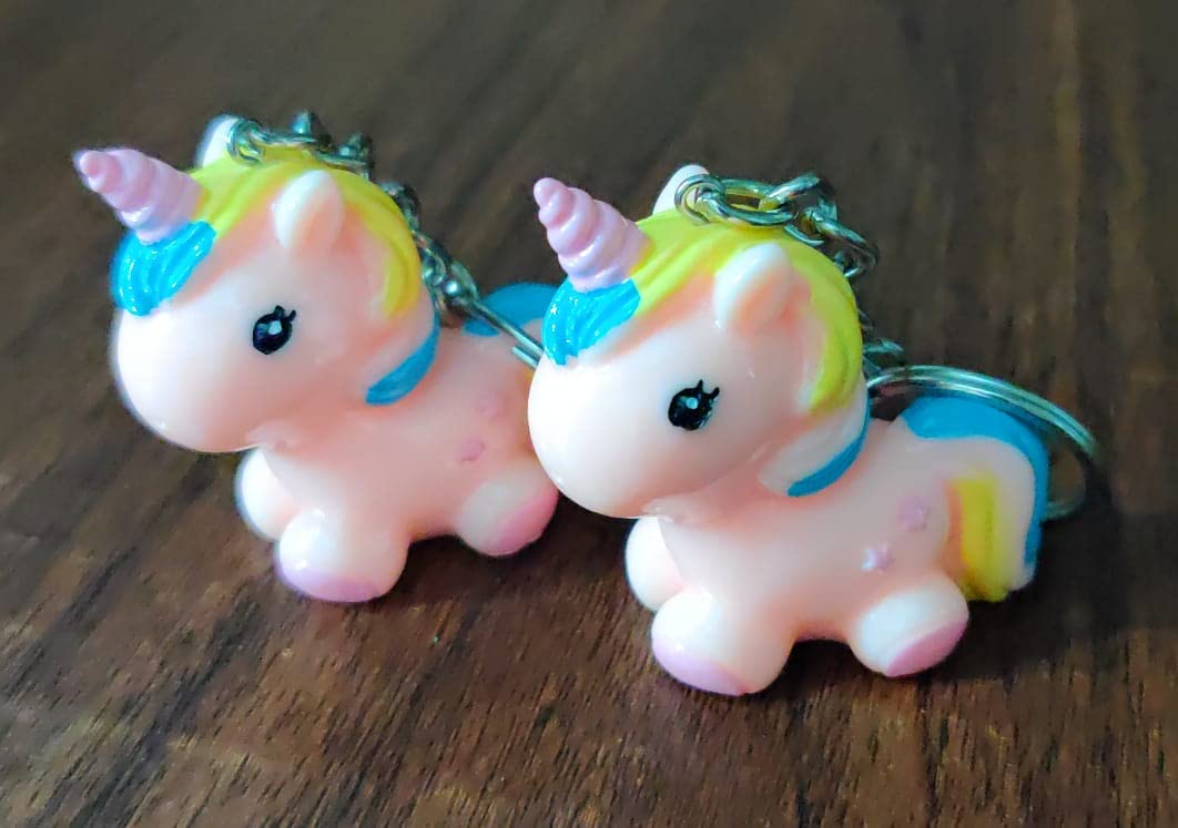TERA 13 Keychain For Girls (2 Pcs) Unicorn Shape Keychain For Girls, Keyring & Keychain, Keychain For Bicycle, Scooty, Bag, Purse Keychain For Girls & Kids, Return Gifts For Kids