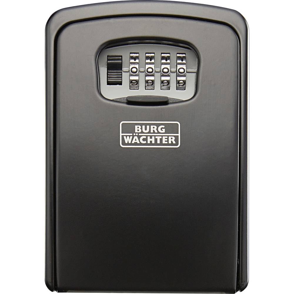 BURG-WÄCHTER Coffre-fort à clés avec code 4 chiffres pour un usage intérieur ou extérieur, Sécurisé, Grand format, Montage mural, Key Safe 40 SB, Noir