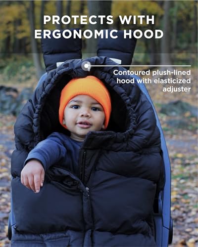 Image of 7AM Enfant Stroller Blanket 212 - Adjustable Baby Car Seat Zipped Blanket for Babies Winter, Unisex Multi Purpose Fleece Lined Warm Hooded Toddler Footmuff Water Repellent | (6M - 4T)