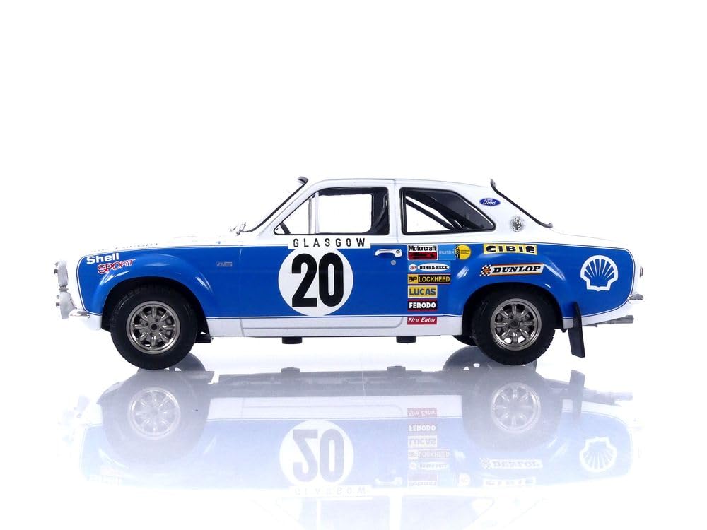 MODELLINO IN SCALA COMPATIBILE CON FORD ESCORT MK I RS 1600 N.20 RALLY M.CARLO 1973 MIKKOLA/PORTER 1:18 IXO MODEL 18RMC140