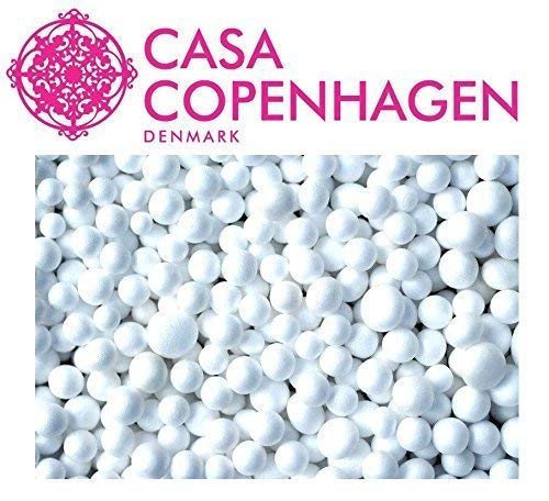 Image of Casa Copenhagen Premium Virgin Grade Thermocol Balls Refill for Pillows, Sofa, Bean Bags, Soft Toys & Beans for Bean Bag Refill 4 Kg (White)