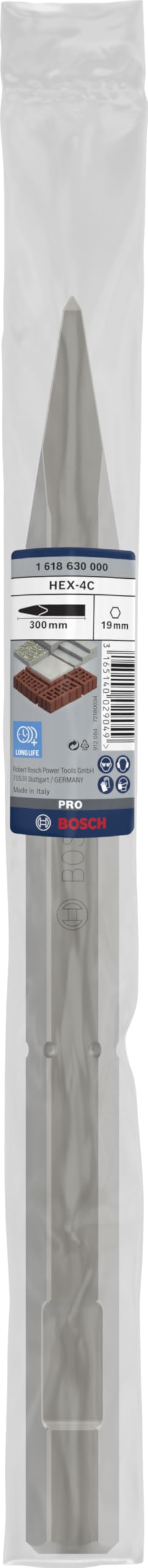Bosch 1618630000 1 618 630 000 Burin pointu Gris, 19 x 300 mm