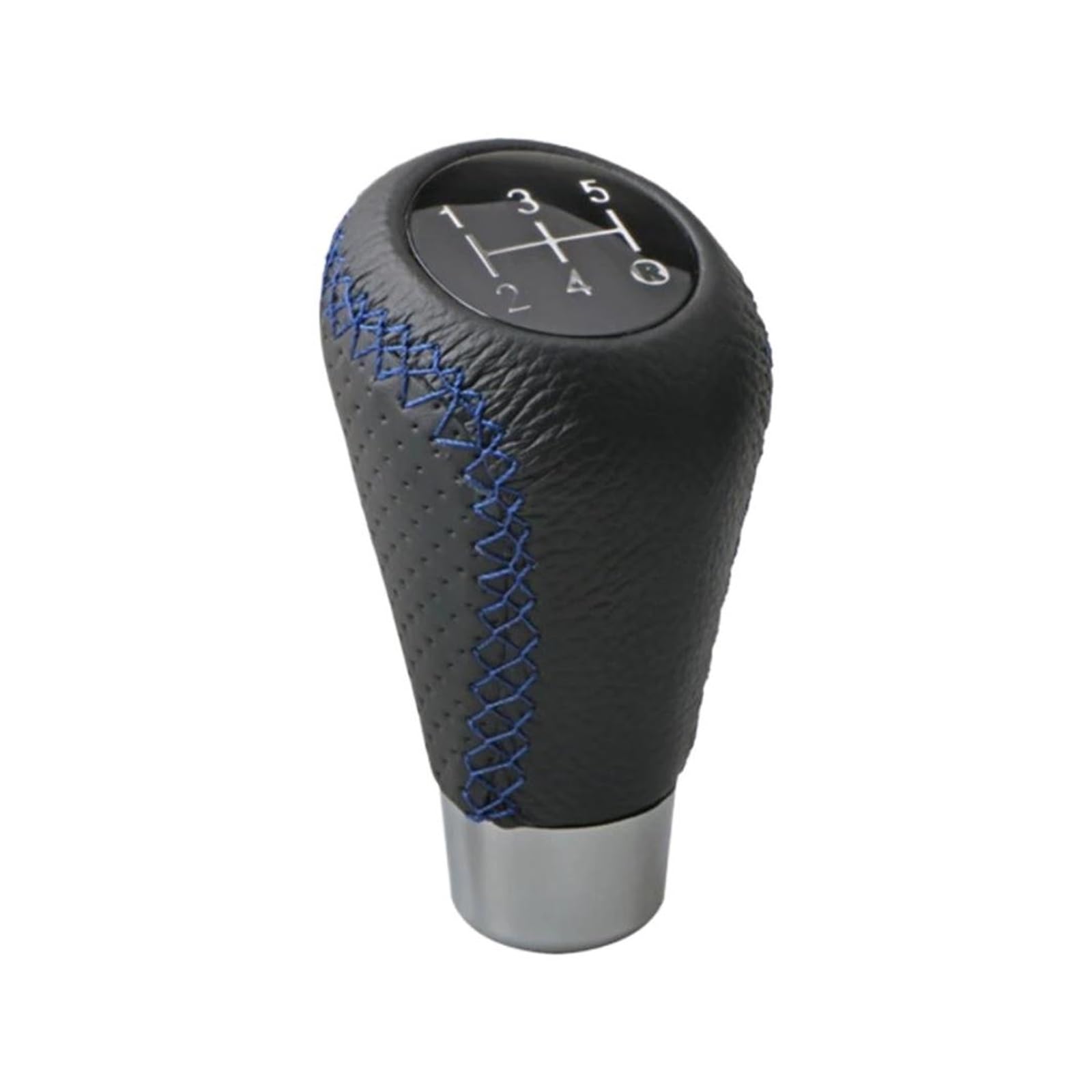 Lozopmtmld Blue Upgrade Gear Knob For 5 Speed Manual Leather Red Stitch Gear Shift Knob