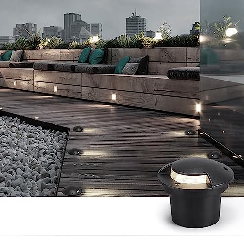 Partenopea® Faretto a led segnapasso calpestabile da esterno viali sentieri giardino IP65 illuminazione luce da incasso a terra (3W luce naturale 4200K Mono emissione)
