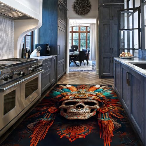 Tribal Style Washable Nursery Rug Ethnic Rugs for Living Room