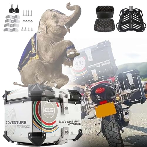 Boîte supérieure de moto en aluminium étanche haut de gamme