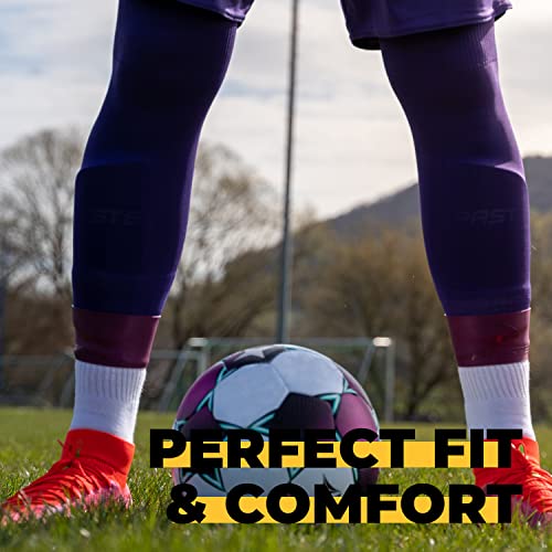 PASTE ยฎ Shin guard straps soccer silicone adult men women, kids children & youth purple, Shinguard holders, pads & stays - Image 3