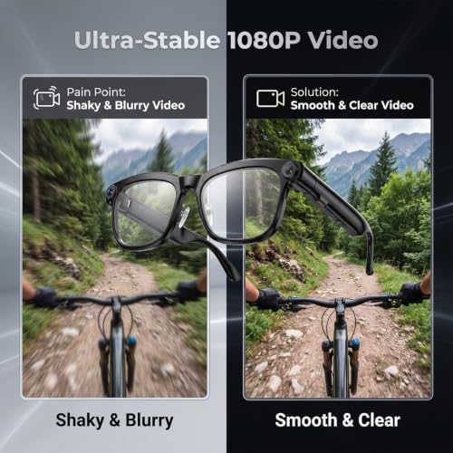 Image of AI Smart Glasses with Camera, 8MP HD Camera Glasses for Men Women | Photo Capture,Object Recognition,Video Recording Sunglasses,Real Time Translation,Voice Assistant, Bluetooth Open-Ear Music