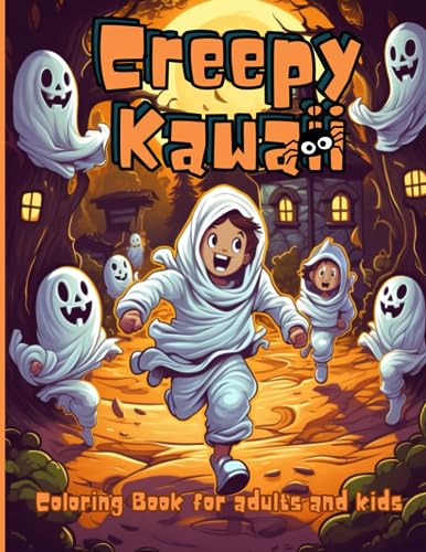 Creepy Halloween Coloring Book for Adults and Kids: A Coloring Book Features Kawaii, Cute Spooky children's for Stress Relief & Relaxation image 2