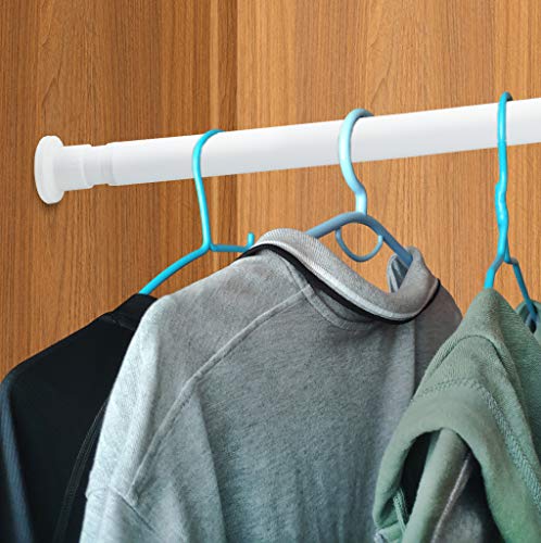 Image of Refrze Room Divider Curtain Rod, Adjustable Bathroom Stall Tension Pole - White 28-43 Inch