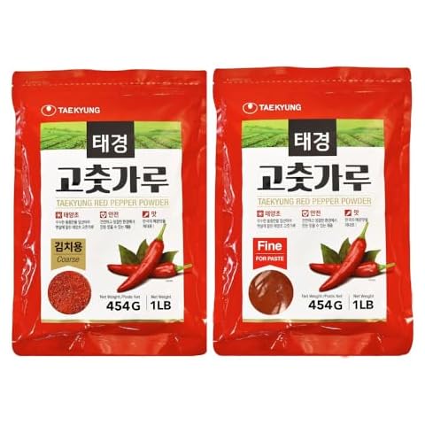 NONGSHIM TAEKYUNG Korean Chili Powder [Fine 1lb] + [Flakes 1lb] Cover