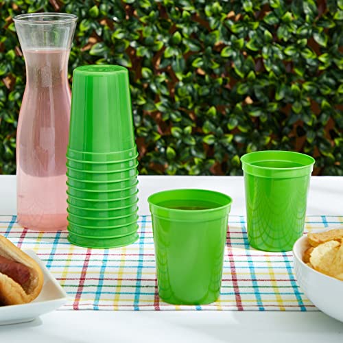 Gobelets en plastique vert lavables et durables de 473 ml pour événements - 24 pcs